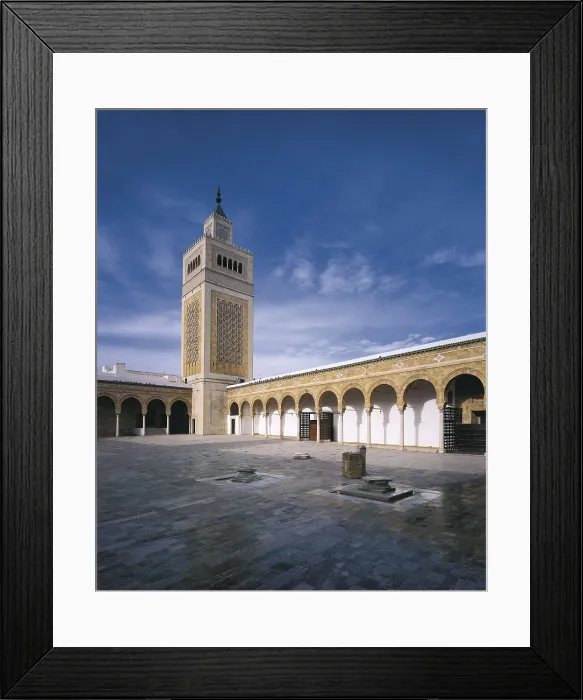 Framed Print : Great Zitouna Mosque or Mosque of the Olive Tree. 8th c. TUNISIA. TUNIS. Tunis. Islamic art. AISA / Everett Collection**US SALES ONLY**