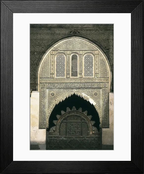 Framed Print : Sahrij Madrassa. MOROCCO. Fes. Sahrij Madrassa. Stucco decoration. Islamic art. Architecture. AISA / Everett Collection**US SALES ONLY**