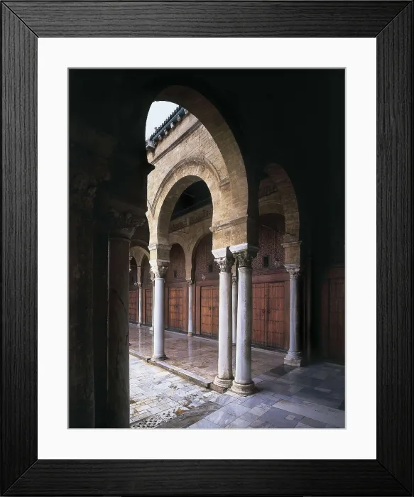 Framed Print : Great Zitouna Mosque or Mosque of the Olive Tree. 8th c. TUNISIA. TUNIS. Tunis. Courtyard colonnade. Islamic art. AISA / Everett Collection**US SALES ONLY** Framed Print : Great Zitouna Mosque or Mosque of the Olive Tree. 8th c. TUNISIA. TUNIS. Tunis. Courtyard colonnade. Islamic art. AISA / Everett Collection**US SALES ONLY**