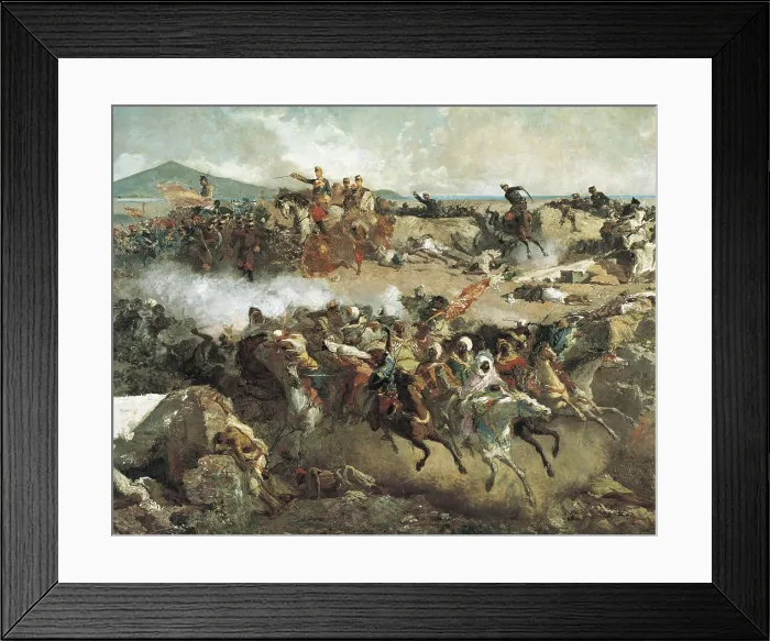 Framed Print : FORTUNY, Mariano (1838-1874). Battle of Tetouan. 1863. Central detail