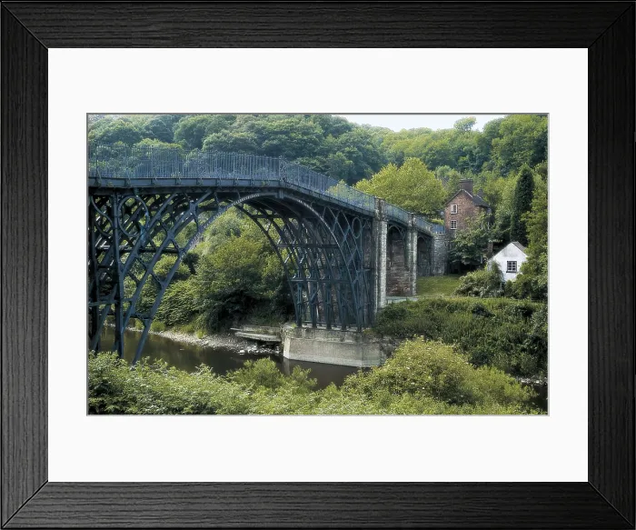 Framed Print : UNITED KINGDOM. ENGLAND. WEST MIDLANDS. Coalbrookdale. Iron Bridge Gorge, structure designed by Abraham Darby in 1779. AISA / Everett Collection**US SALES ONLY**