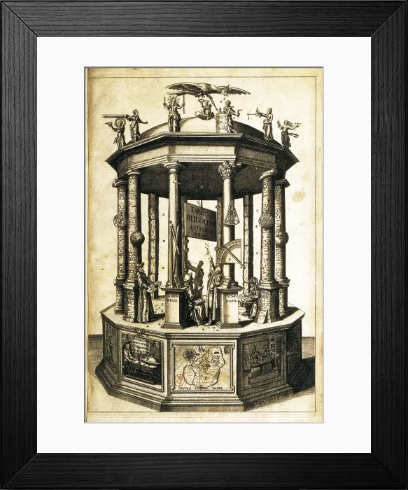 Framed Print : Kepler, Johannes (1571-1630). Illustration of the title page from a Johannes Kepler's work. Engraving. FRANCE. Paris. National Library Framed Print : Kepler, Johannes (1571-1630). Illustration of the title page from a Johannes Kepler's work. Engraving. FRANCE. Paris. National Library