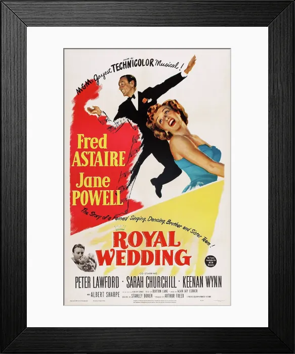 Framed Print : ROYAL WEDDING, US poster art, from left: Fred Astaire, Jane Powell, 1951