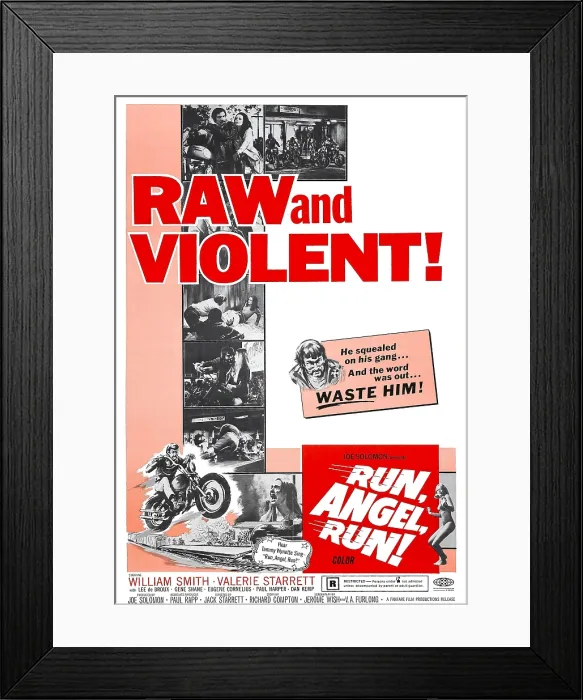 Framed Print : RUN, ANGEL, RUN!, William Smith (in box right), 1969
