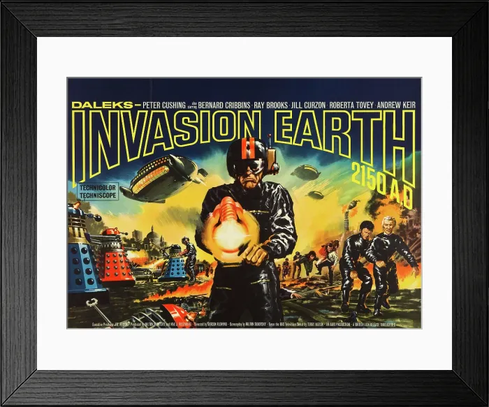 Framed Print : DALEKS INVASION EARTH: 2150 A.D. British poster art, 1966