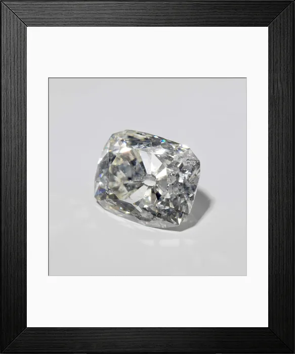 Framed Print : The Banjarmasin Diamond, c. 1875 diamond. Rectangular-shaped diamond of 36 carats