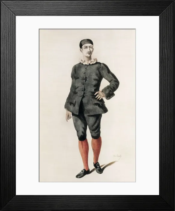Framed Print : Pasquariello, character of the Commedia dell'Arte. Etching. AISA / Everett Collection**US SALES ONLY**
