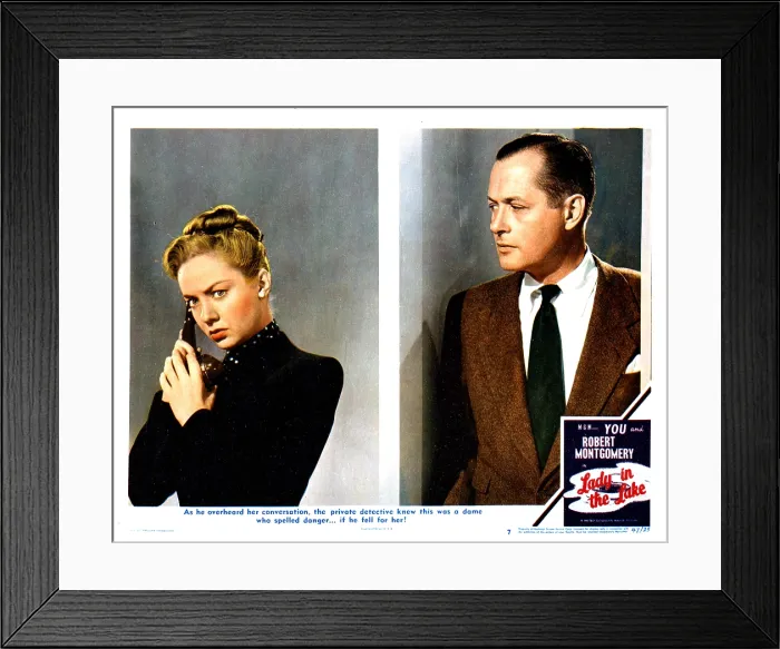 Framed Print : LADY IN THE LAKE, Audrey Totter, Robert Montgomery, 1947