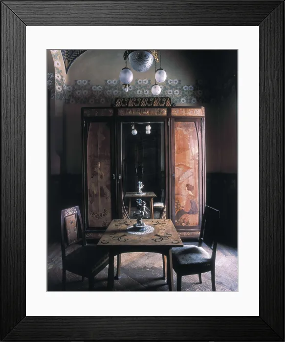Framed Print : HOMAR i MESQUIDA, Gaspar (1870-1953). Wardrobe. 1901-1907. SPAIN. Reus. Navs House. Dressing room with a wardrobe by Gaspar Homar. Modernism. Furniture Framed Print : HOMAR i MESQUIDA, Gaspar (1870-1953). Wardrobe. 1901-1907. SPAIN. Reus. Navs House. Dressing room with a wardrobe by Gaspar Homar. Modernism. Furniture