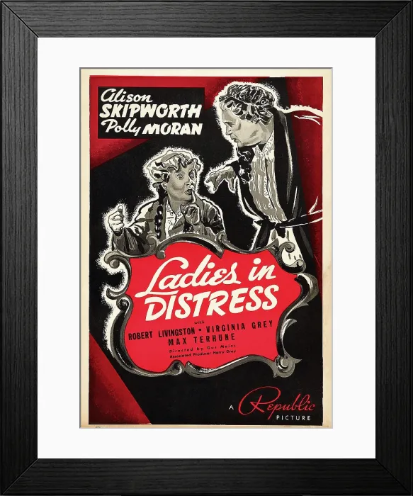 Framed Print : LADIES IN DISTRESS, US poster art, from left: Polly Moran, Alison Skipworth, 1938 Framed Print : LADIES IN DISTRESS, US poster art, from left: Polly Moran, Alison Skipworth, 1938