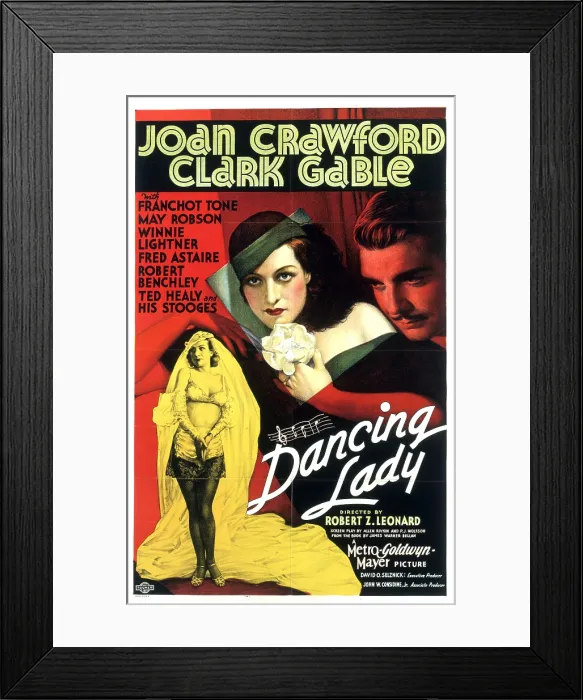 Framed Print : DANCING LADY, Joan Crawford, Clark Gable, 1933