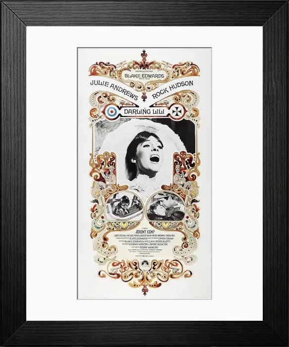 Framed Print : DARLING LILI, US poster, Julie Andrews (center), bottom from left: Rock Hudson, Julie Andrews, Rock Hudson, 1970