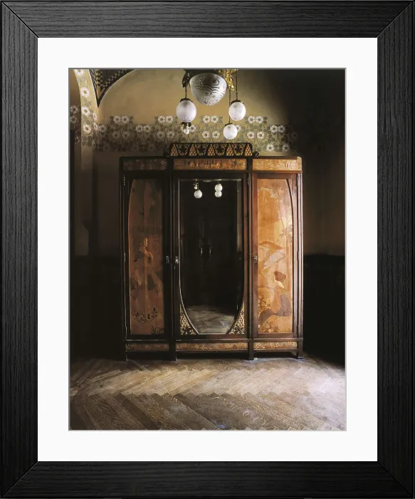 Framed Print : HOMAR i MESQUIDA, Gaspar (1870-1953). Wardrobe. 1901-1907. SPAIN. Reus. Navs House. Placed in the dressing room. Modernism. Furniture Framed Print : HOMAR i MESQUIDA, Gaspar (1870-1953). Wardrobe. 1901-1907. SPAIN. Reus. Navs House. Placed in the dressing room. Modernism. Furniture