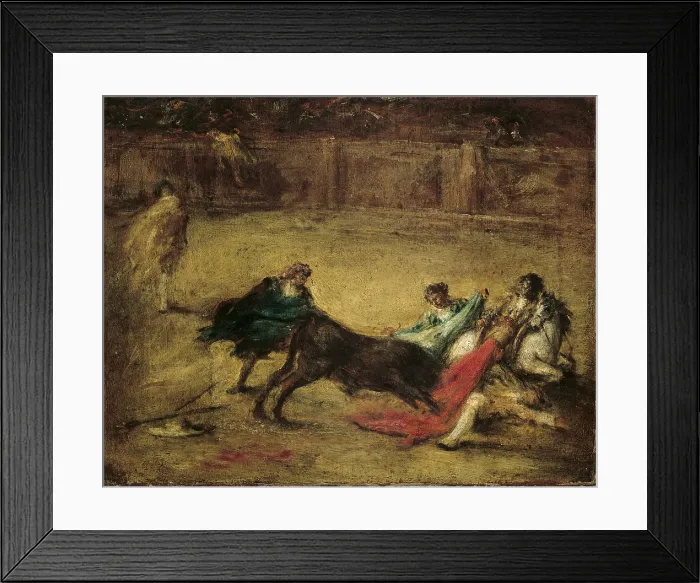 Framed Print : GOYA Y LUCIENTES, Francisco de (1746-1828). Tauromaquia. 1780s-1790s. Painting; Oil on canvas. Private Collection. AISA / Everett Collection**US SALES ONLY**