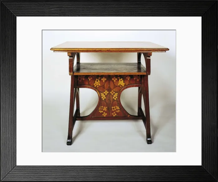Framed Print : HOMAR i MESQUIDA, Gaspar (1870-1953). Side table. 1901-1907. SPAIN. Reus. Navs House. Modernism. Furniture. AISA / Everett Collection - Image has fine art copyright