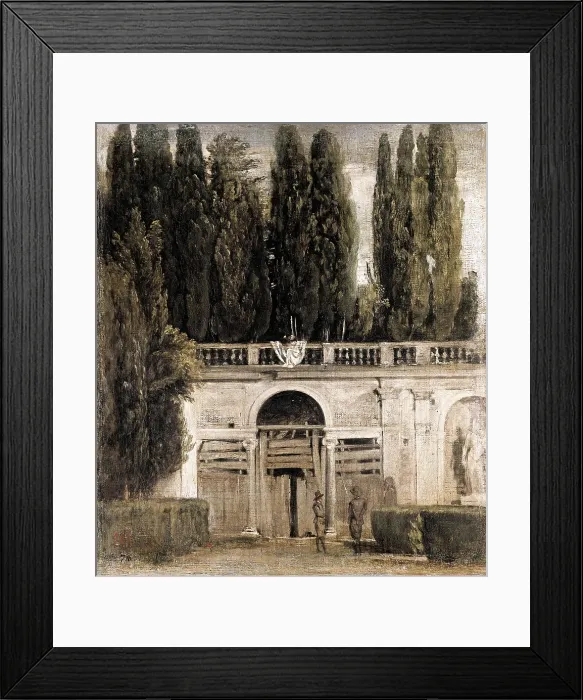 Framed Print : VELAZQUEZ, Diego Rodrguez de Silva (1599-1660). The Gardens of the Villa Medici in Rome. 1650. Baroque art. Oil on canvas. SPAIN. Madrid. Prado Museum