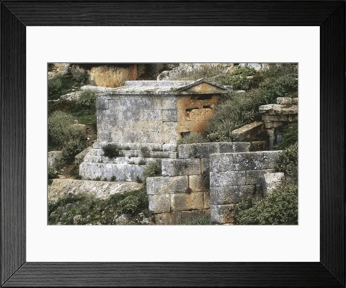 Framed Print : LIBYA. AKHDAR. Shahhat. Cyrene. Tomb. Roman art. ; Greek art. AISA / Everett Collection**US SALES ONLY**