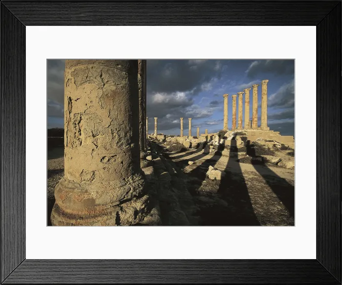 Framed Print : LIBYA. SIRTE BASIN. Sabratha. Temple of Isis (1st c. BC). Roman art. Early Empire. AISA / Everett Collection**US SALES ONLY**
