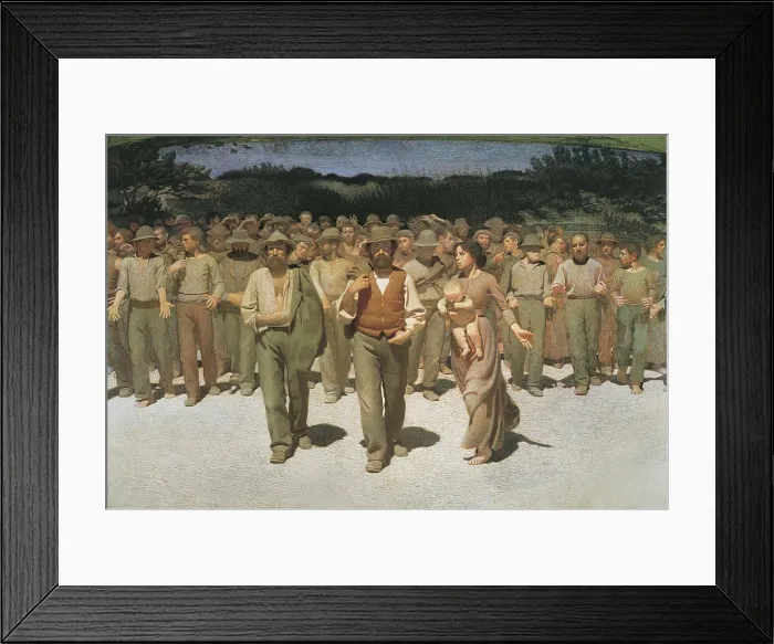 Framed Print : PELLIZZA DA VOLPEDO, Giuseppe (1868-1901). The Fourth Estate. 1901. Central detail. Naturalism. Oil on canvas. ITALY. Milan. Pinacotheca of Brera