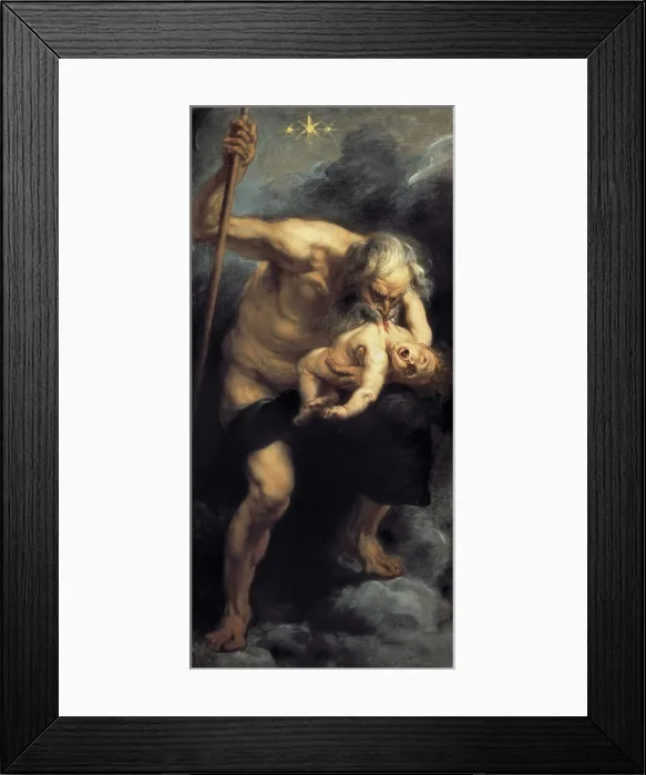 Framed Print : RUBENS, Peter Paul (1577-1640). Saturn Devouring his Son. ca. 1636 - ca. 1637. Baroque art. ; Flemish art. Oil on canvas. SPAIN. Madrid. Prado Museum