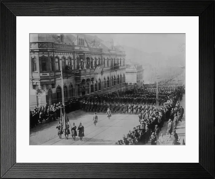 Framed Print : American Expeditionary Force Siberia march in formation by U.S. headquarters in Vladivostok, 1918-20 Framed Print : American Expeditionary Force Siberia march in formation by U.S. headquarters in Vladivostok, 1918-20