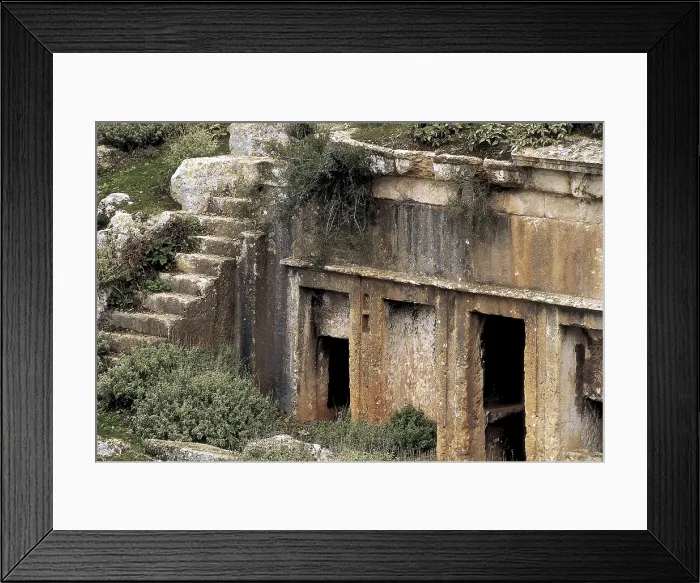Framed Print : LIBYA. AKHDAR. Shahhat. Cyrene. Tob at Greek-Roman necropolis. Greek art. ; Roman art. Architecture. AISA / Everett Collection**US SALES ONLY**
