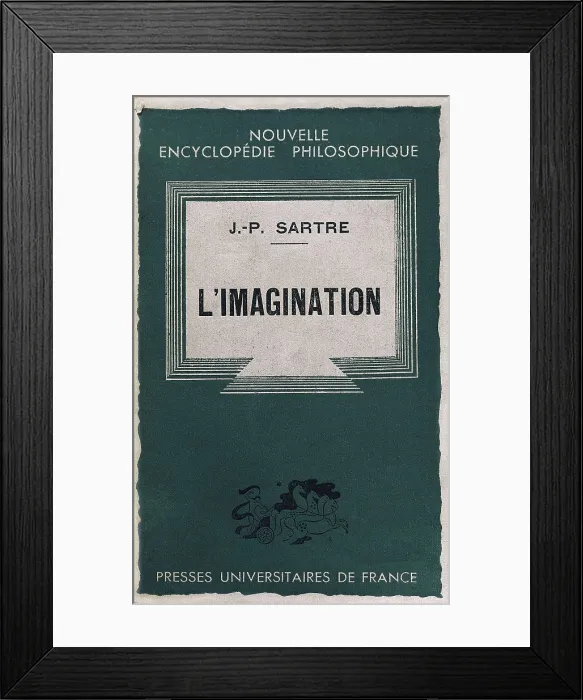 Framed Print : SARTRE, Jean-Paul (1905-1980). Title page of Sartre's work 'L'Imagination' published in Paris in 1948. AISA / Everett Collection**US SALES ONLY** Framed Print : SARTRE, Jean-Paul (1905-1980). Title page of Sartre's work 'L'Imagination' published in Paris in 1948. AISA / Everett Collection**US SALES ONLY**