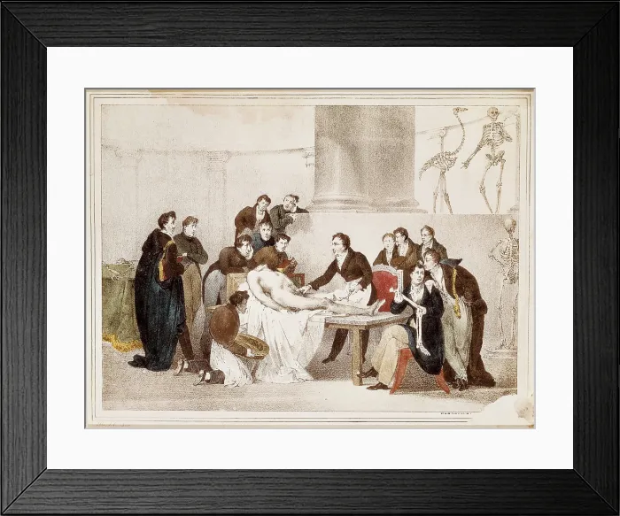 Framed Print : Anatomy lesson at the Sorbonne University in Paris (1826). Litography. FRANCE. Paris. Muse Carnavalet (Carnavalet Museum). AISA / Everett Collection**US SALES ONLY**
