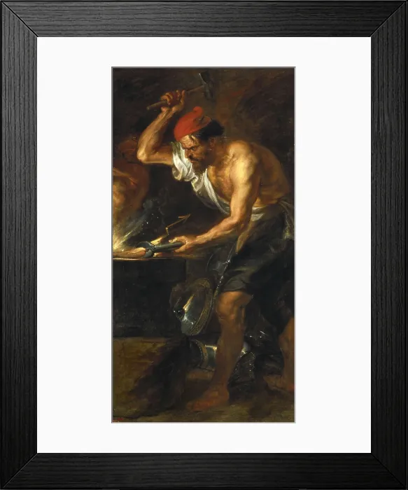 Framed Print : RUBENS, Peter Paul (1577-1640). Vulcan. 1610s. Forgins Jupiter's rays. Baroque art. ; Flemish art. Oil on canvas. SPAIN. Madrid. Prado Museum