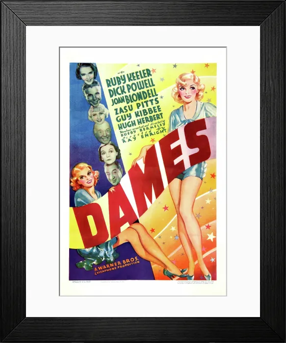 Framed Print : DAMES, Ruby Keeler, Dick Powell, Joan Blondell, Zasu Pitts, Guy Kibbee, Hugh Herbert, 1934 Framed Print : DAMES, Ruby Keeler, Dick Powell, Joan Blondell, Zasu Pitts, Guy Kibbee, Hugh Herbert, 1934