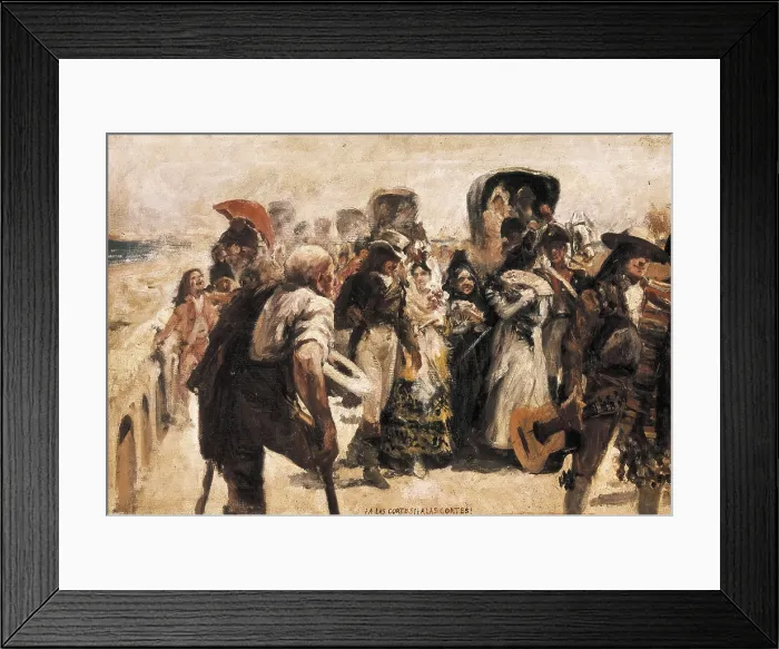 Framed Print : Spain (1808-1814). Cadiz Cortes. 'A las Cortes! A las Cortes!' (To the Cortes! To the Cortes!).. Oil on canvas. SPAIN. San Fernando. Municipal Historic Museum