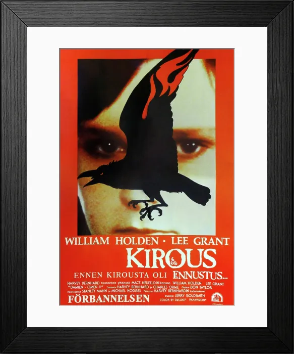 Framed Print : DAMIEN: OMEN II, (aka KIROUS), Finnish poster, Jonathan Scott-Taylor, 1978, TM & Copyright 20th Century Fox / courtesy Everett Collection