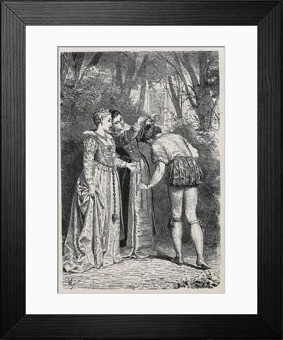 Framed Print : SHAKESPEARE, William (1564-1616). Illustration for William Shakespeare's work 'As you like', written between 1599 and 1600