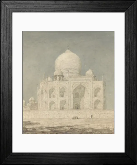 Framed Print : The Taj Mahal, by Marius Bauer, 1898, Dutch painting, Watercolor on paper (BSLOC_2016_2_150)