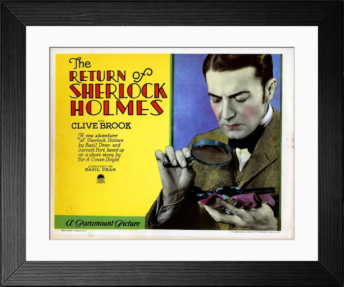 Framed Print : THE RETURN OF SHERLOCK HOLMES, Clive Brook, 1929 Framed Print : THE RETURN OF SHERLOCK HOLMES, Clive Brook, 1929