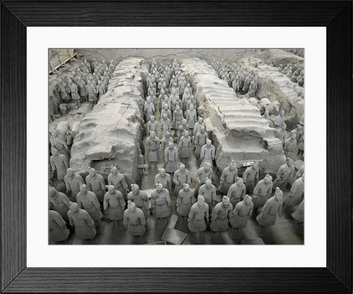 Framed Print : Warriors of Xi'an. 221 -206 BC; Terracotta Army. 221-206 BC. CHINA. SHANSI. Chinese art. Qin period. AISA / Everett Collection**US SALES ONLY**