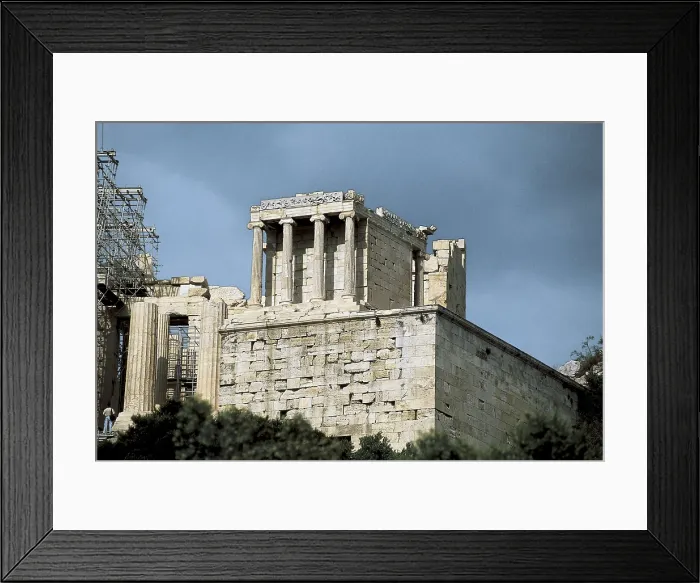 Framed Print : MNESICLES (5th C. BC); CALCRATES, (5th C. BC). Temple of Athena Nike. GREECE. ATTICA. Athens. Acropolis. Temple of Athena Nike. Classical Greek art. Architecture