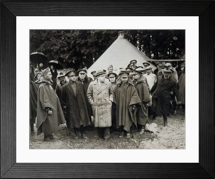 Framed Print : Spain. Second Republic (1931), Manuel Azaa, War Minister, visiting a military manoeuvre. AISA / Everett Collection**US SALES ONLY**