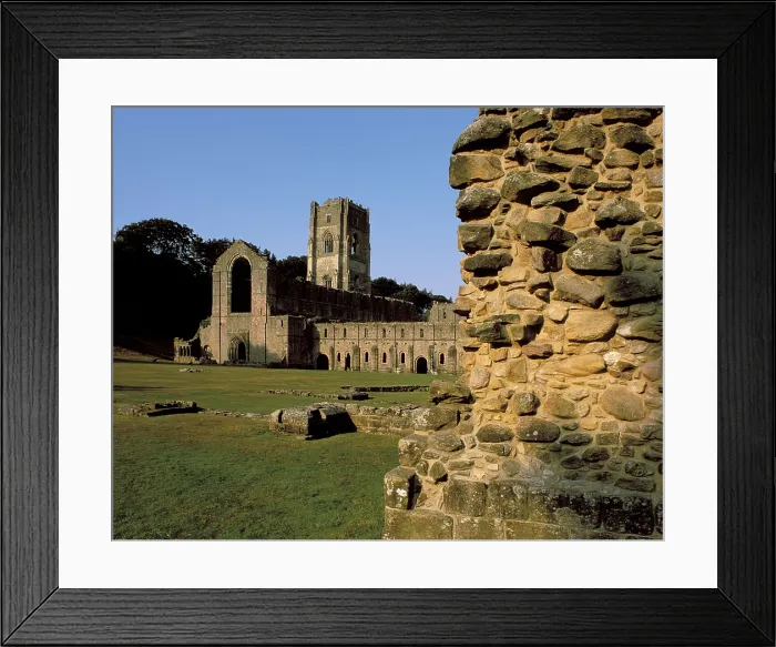 Framed Print : UNITED KINGDOM. ENGLAND. YORKSHIRE AND THE HUMBER. Ripon. Studley Royal Park. Fountains Abbey (13th c.), Cistercian order. AISA / Everett Collection**US SALES ONLY**
