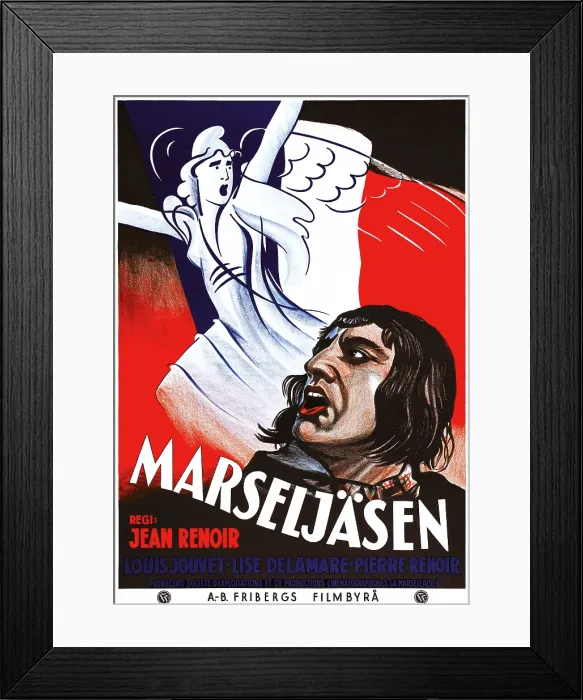 Framed Print : LA MARSEILLAISE, (aka MARSELJASEN), Swedish poster art, 1938