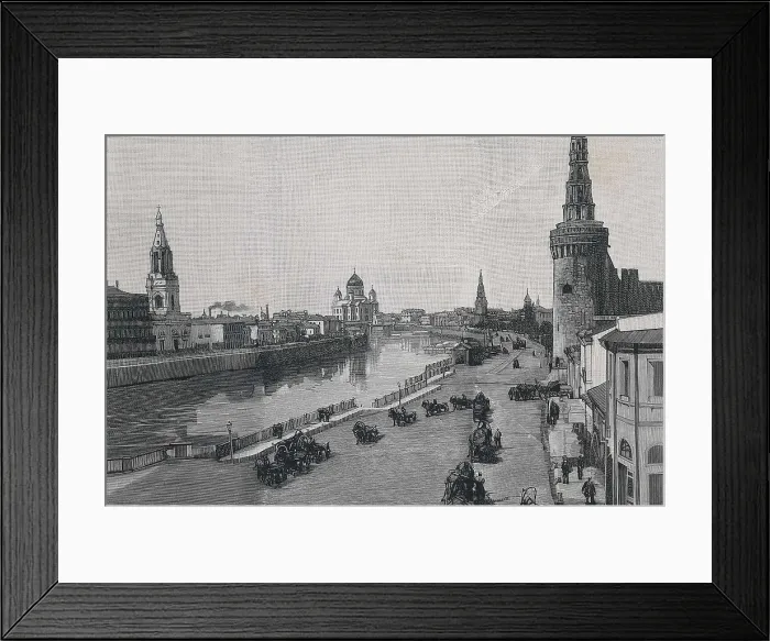 Framed Print : Moscow. Kremlin in 1894. Engraving. AISA / Everett Collection**US SALES ONLY** Framed Print : Moscow. Kremlin in 1894. Engraving. AISA / Everett Collection**US SALES ONLY**