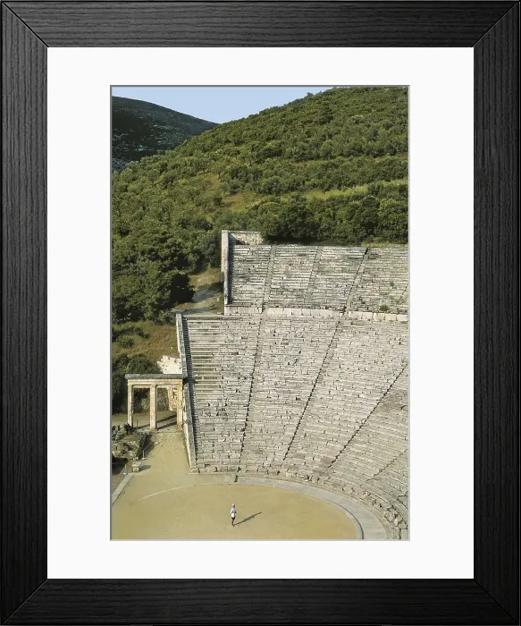 Framed Print : POLYKLEITOS the Young (c. 435 BC). Theatre of Epidaurus. 1st half 4th BC. GREECE. PELOPONNESE. ARCADIA. Epidaurus. Hellenistic art. AISA / Everett Collection**US SALES ONLY** Framed Print : POLYKLEITOS the Young (c. 435 BC). Theatre of Epidaurus. 1st half 4th BC. GREECE. PELOPONNESE. ARCADIA. Epidaurus. Hellenistic art. AISA / Everett Collection**US SALES ONLY**