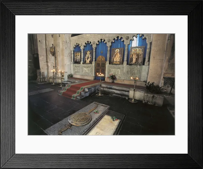 Framed Print : GEORGIA. MTSKHETA-TIANETI. Mtskheta. Altar of the Svetizchoveli Cathedral (1010-1019), by the architect Arsukidse. AISA / Everett Collection**US SALES ONLY**