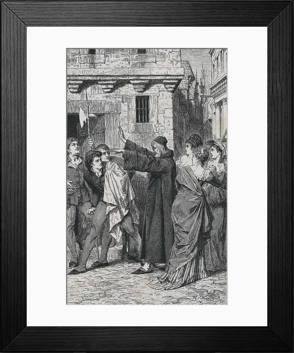 Framed Print : SHAKESPEARE, William (1564-1616). Illustration for William Shakespeare's work 'The Comedy of Errors', written between 1592-1593 and inspired in Plautus