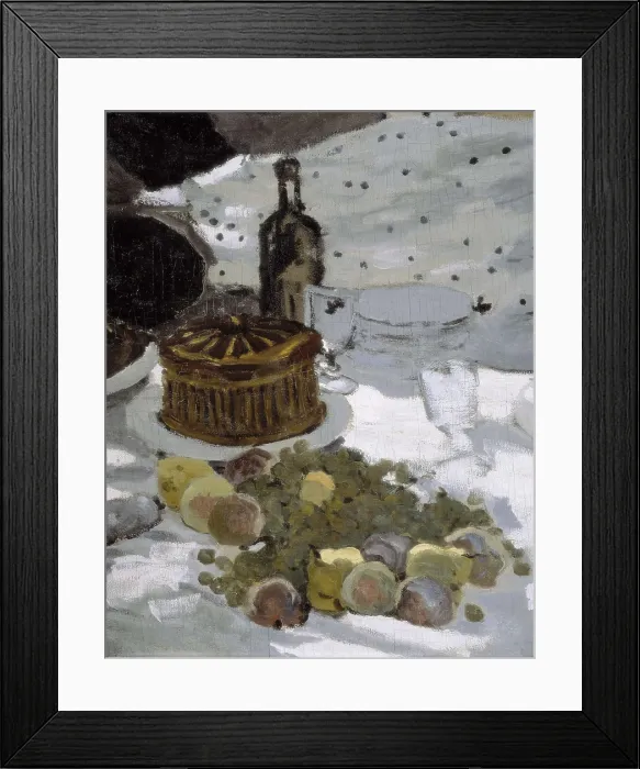Framed Print : MONET, Claude (1840-1926). Dejeuner sur L'Herbe, Chailly (The Luncheon on the Grass). 1865 - 1866. Central detail Framed Print : MONET, Claude (1840-1926). Dejeuner sur L'Herbe, Chailly (The Luncheon on the Grass). 1865 - 1866. Central detail