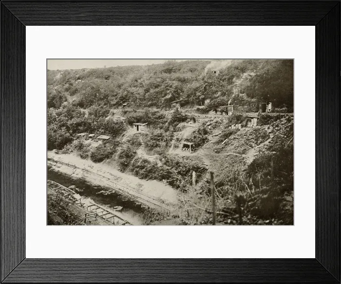 Framed Print : World War 1. The Hindenburg Line near Le Vatelet, where the Scheldt Canal goes underground. American troops captured it on Sept Framed Print : World War 1. The Hindenburg Line near Le Vatelet, where the Scheldt Canal goes underground. American troops captured it on Sept