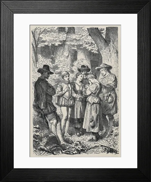 Framed Print : SHAKESPEARE, William (1564-1616). Illustration for William Shakespeare's work 'As you like', written between 1599 and 1600