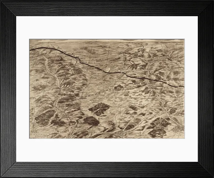 Framed Print : World War 1: Map of the Battle of St. Mihiel. U.S Framed Print : World War 1: Map of the Battle of St. Mihiel. U.S