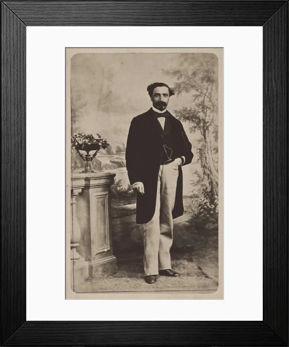 Framed Print : SAGASTA, Prxedes Mateo (1825-1903). Photograph dedicated to Juan Prim. Private Collection. AISA / Everett Collection**US SALES ONLY**