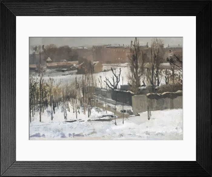 Framed Print : Oosterpark, Amsterdam, in the Snow, by George Hendrik Breitner, 1892, Dutch painting, oil on canvas